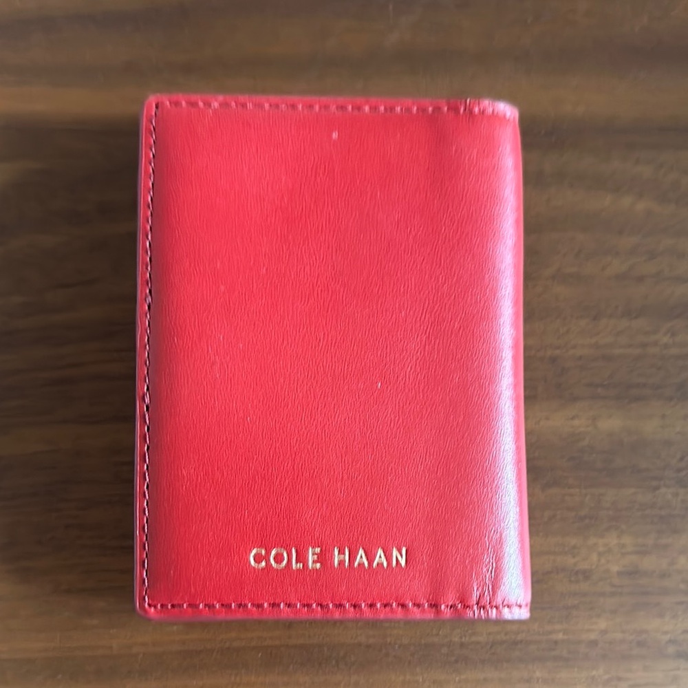 COLE HAAN Red Leather Wallet